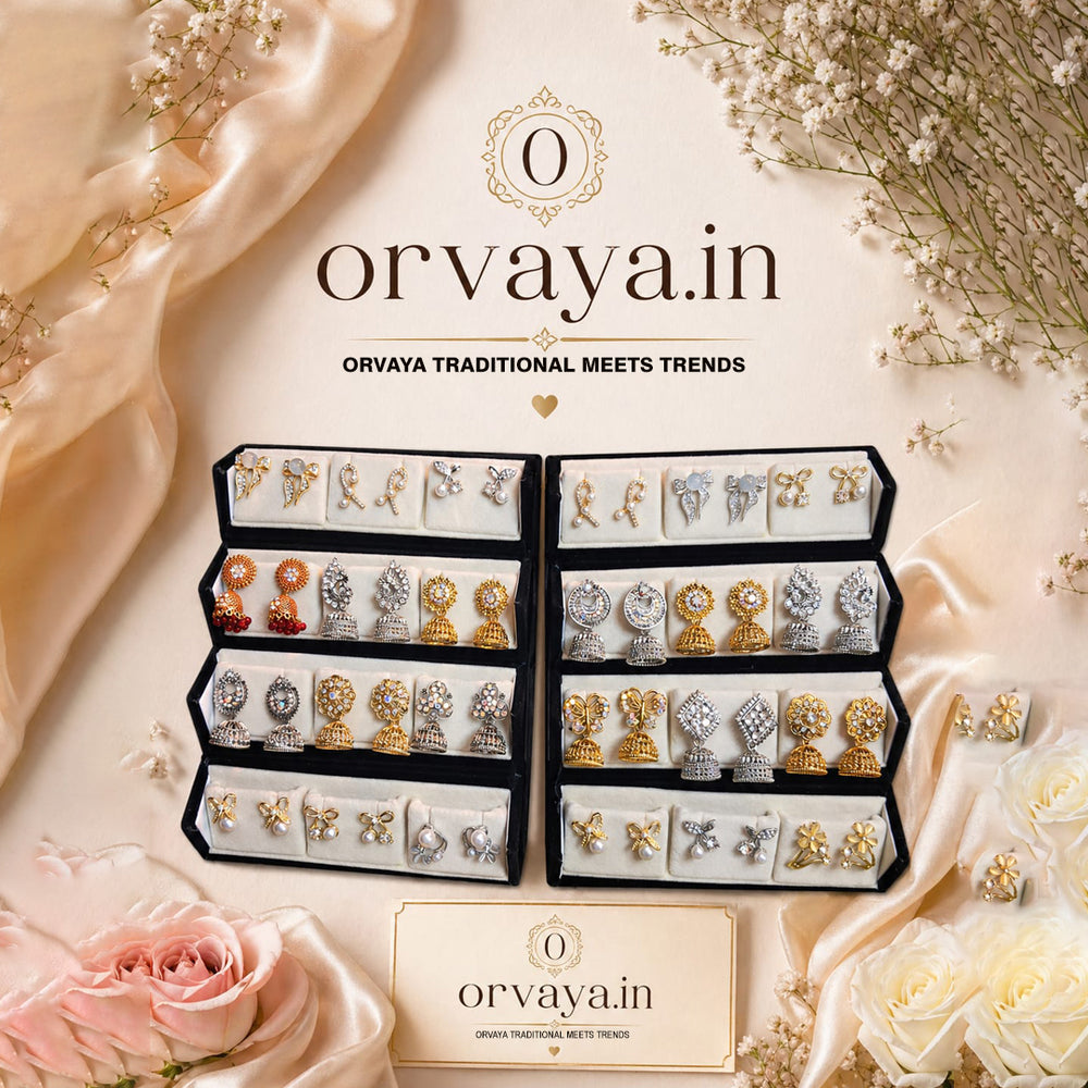 12 pairs of earrings and 1 folding earring box—all are tucked away inside a premium box.
